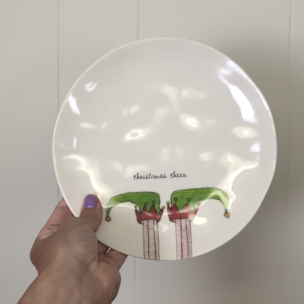 Rae Dunn Christmas Cheer Elf Appetizer Plate